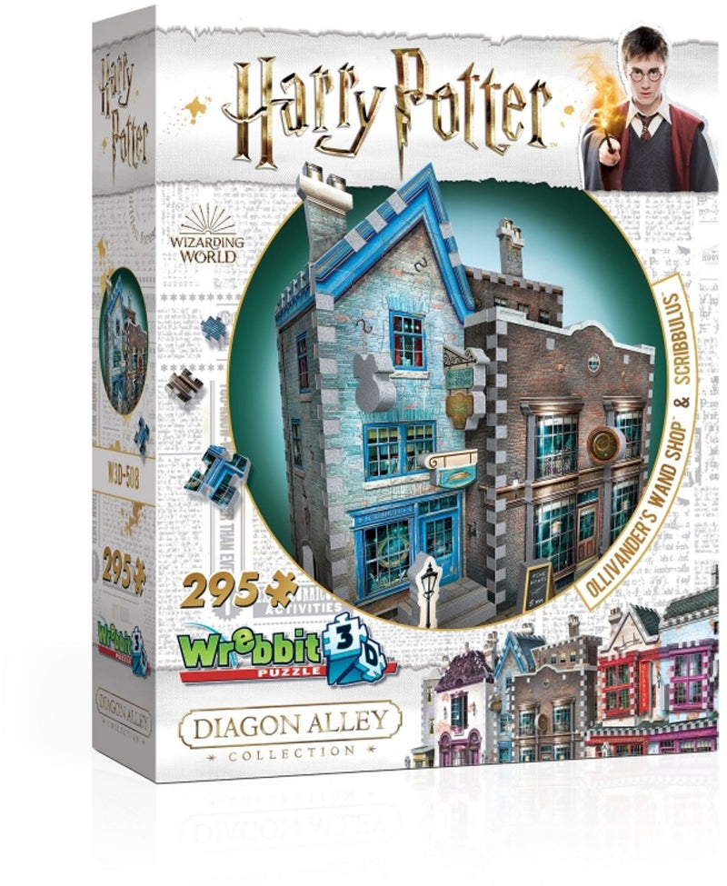 Wrebbit Olivander's Wand Shop e strumenti per scrivere Scribbulus - puzzle 3D - Harry Potter - 295 pezzi