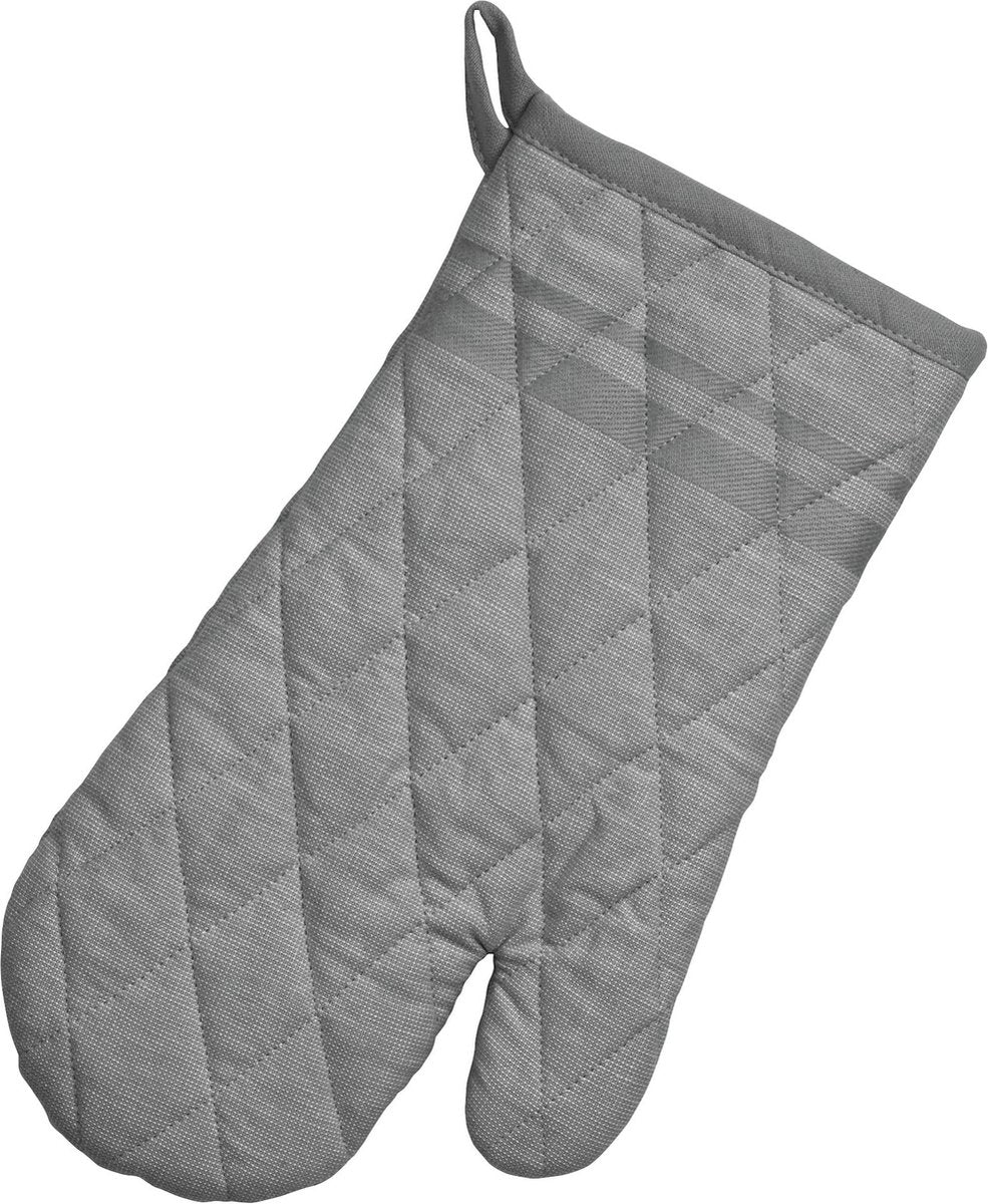 Kela manopla para horno, juego de 4, algodón, gris oscuro con raya, 31 x 18 cm - | tia