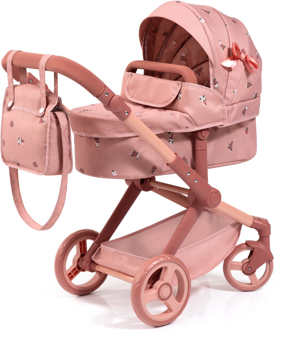 Bayer design cochecito para muñecas combinado xeo - 72 x 38 x 65 cm - cochecito para muñecas - rosa oscuro