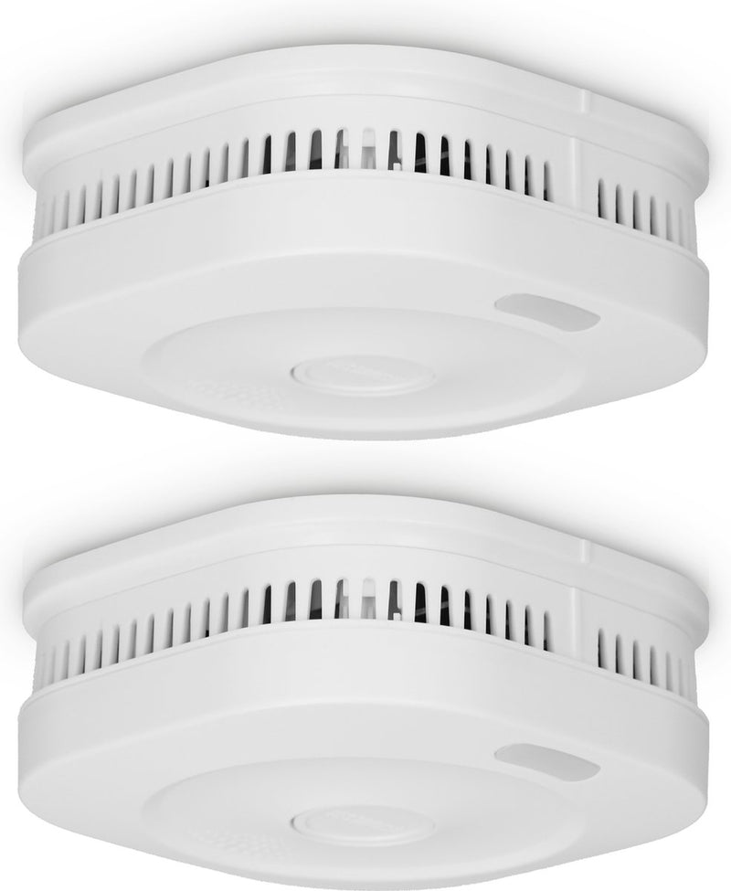 Rilevatore di fumo intelligente WiFi Alecto smartsmoke11 - batteria 10 anni - soddisfa la norma europea EN14604 - 2 pezzi