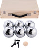 Engelhart metalen jeu de boules - 6 ballen in houten kist - luxe set - pétanque - boules - metalen ballen - geschikt voor elke jeu de boules baan - longfield