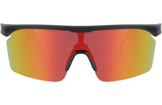 Trivio - occhiali da ciclismo noa nero revo rosso con lente extra trasparente