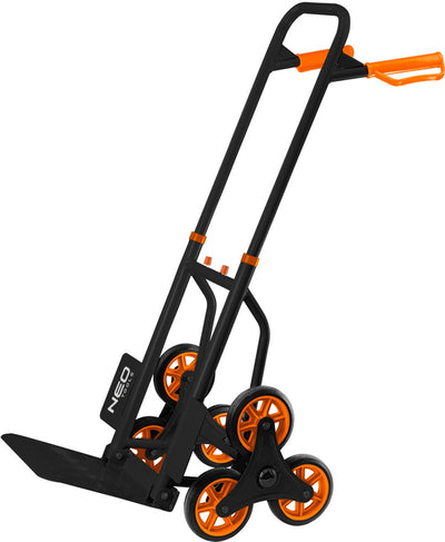 Serie Neo - carrello porta scale pieghevole - capacità 150 kg - manico telescopico - sei ruote