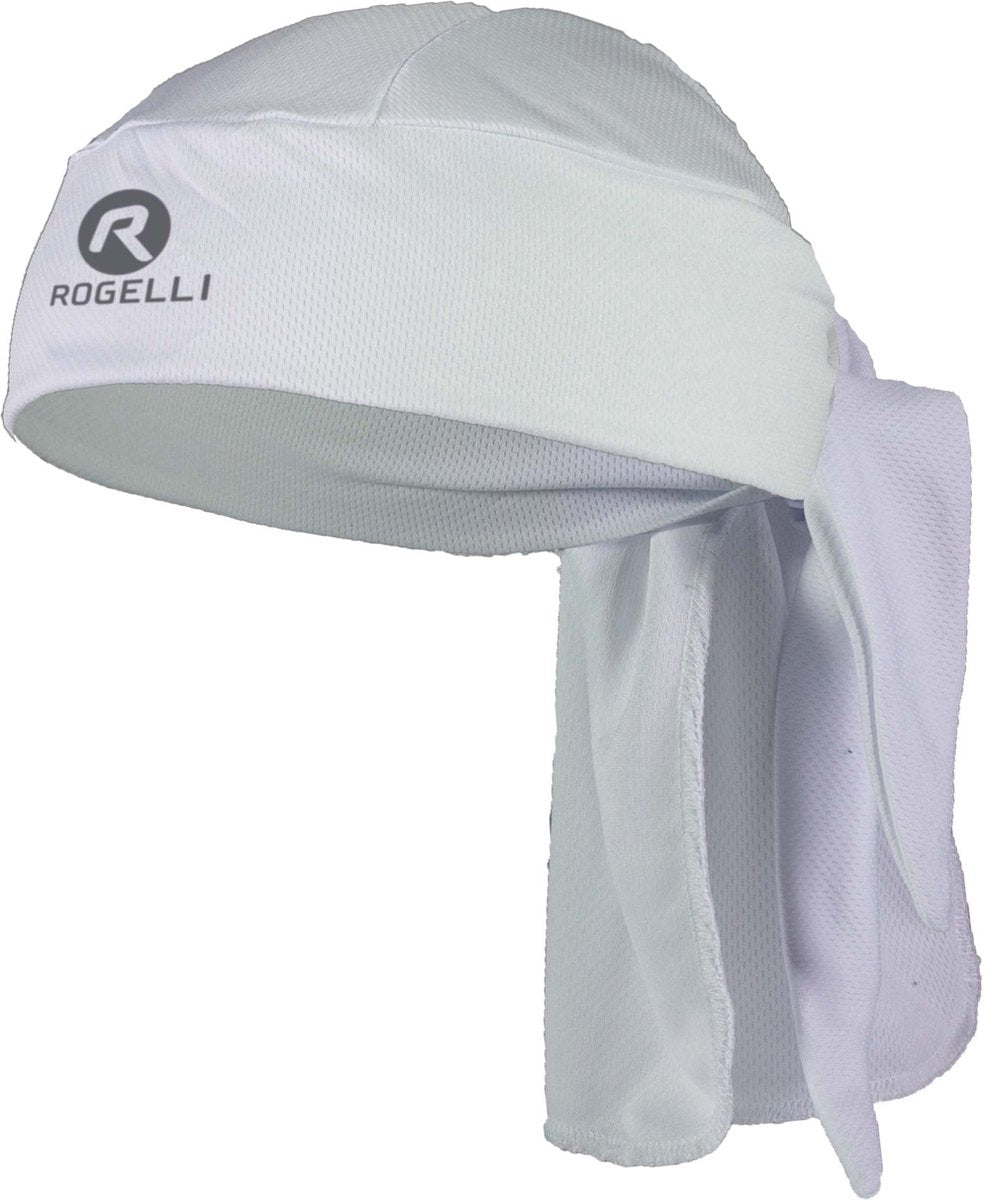 Rogelli bandana wielrennen heren en dames - hoofddoek fietsmuts unisex - wit - maat one size