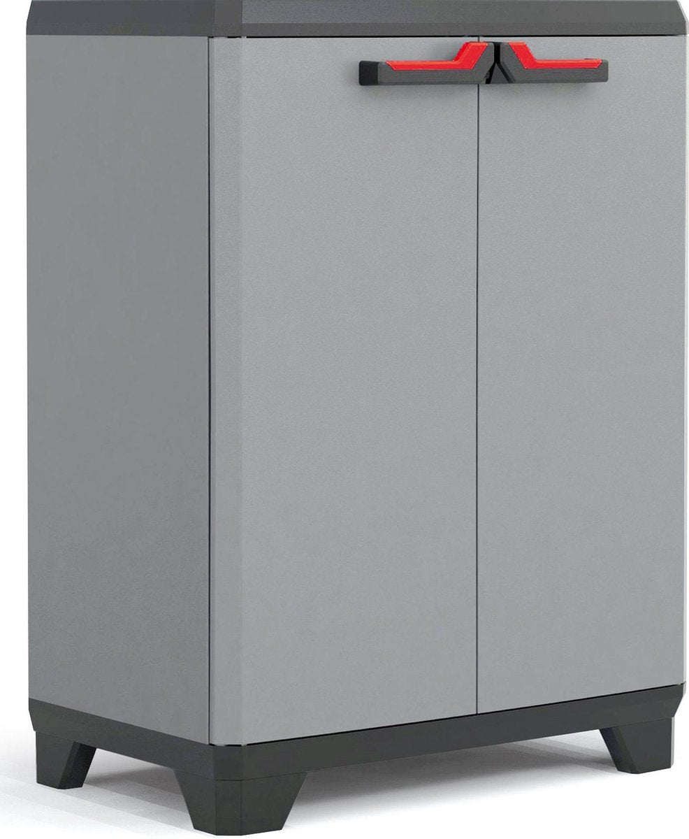 Keter stilo low cabinet - 1 shelf - 68x39x90cm - dark gray black