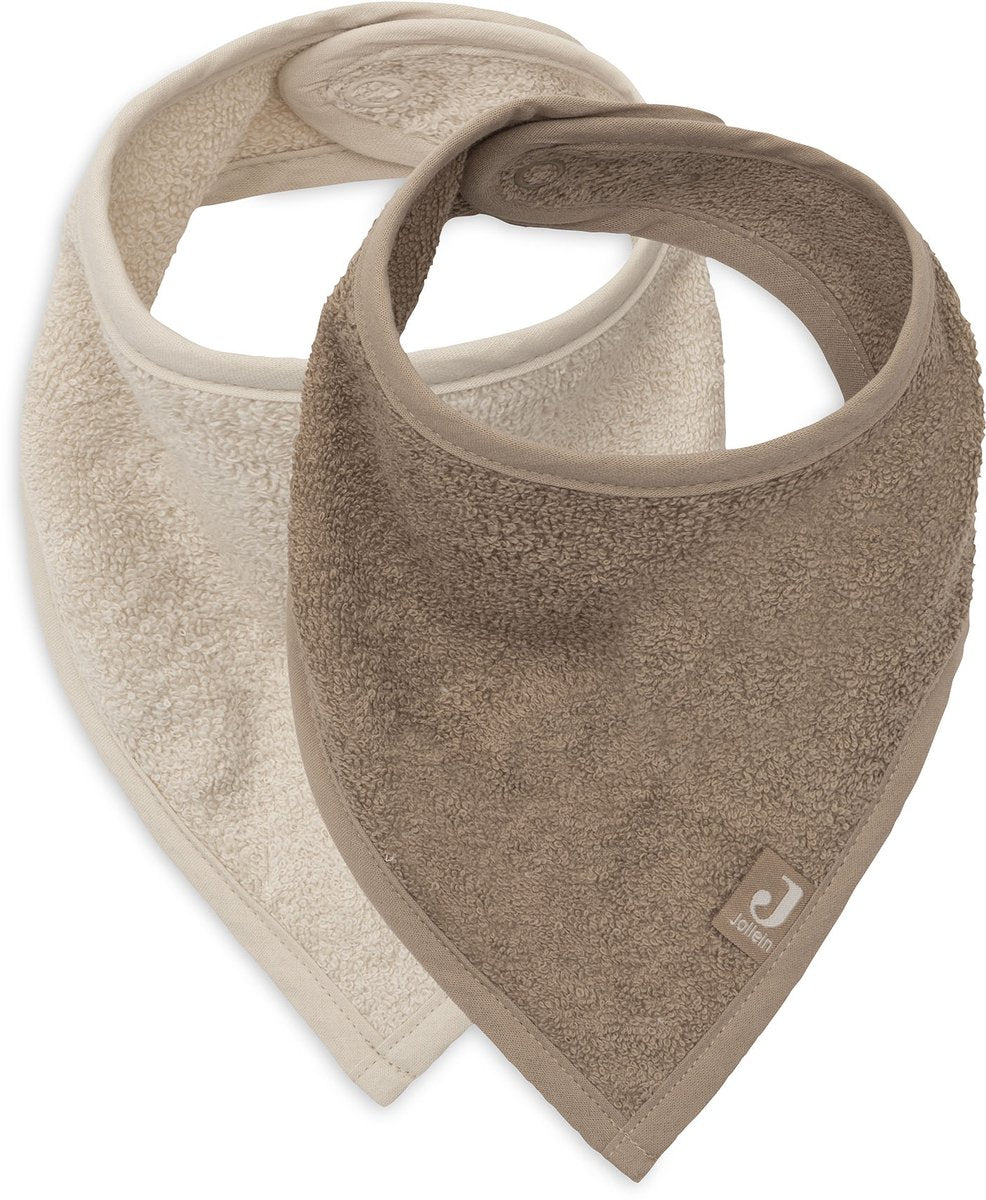 Jollein bib bandana sand milky coffee (2pack)