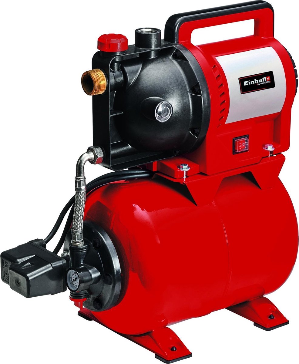 Pompa booster elettrica Einhell GC-WW 1045 n - 1050 w - 4500 l h - 4,8 bar - capacità vaso a pressione: 20 l - max. prevalenza: 48 mt
