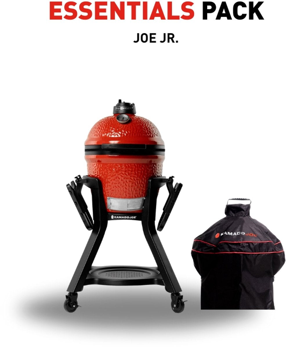 Kamadojoe kamado joe® joe junior set completo - Barbacoa kamado compacta de cerámica ø34 cm con base y tapa - Barbacoa de carbón para balcón, camping y terraza