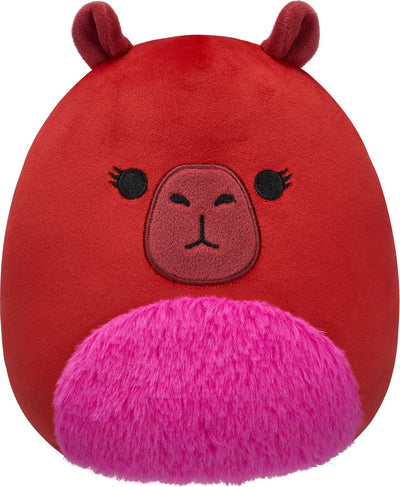 Squishmallows - marcia - capibara marrone con pancia pelosa 19 cm