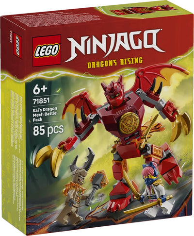 Lego ninjago 71851 paquete de batalla mecánico del dragón de kai | 2 piezas