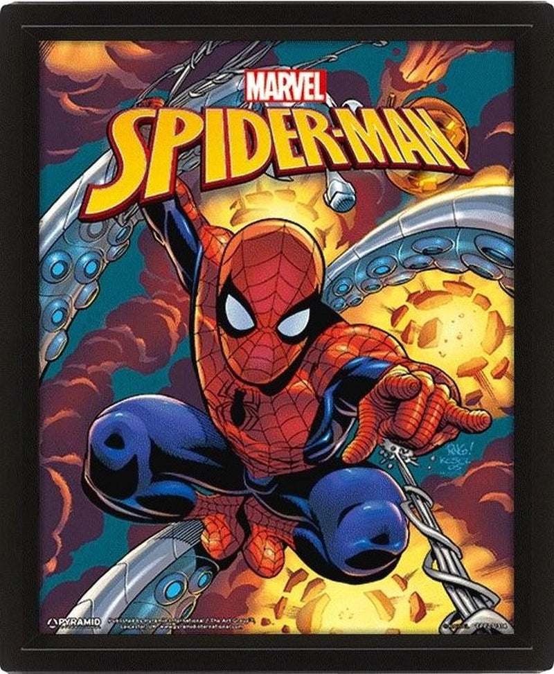 Unbrand sans marque marvel - póster lenticular 3d 26x20 - disfraz de spider-man blast