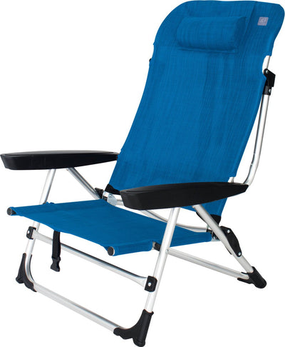 Eurotrail marbella - silla de playa con posición reclinada - azul real