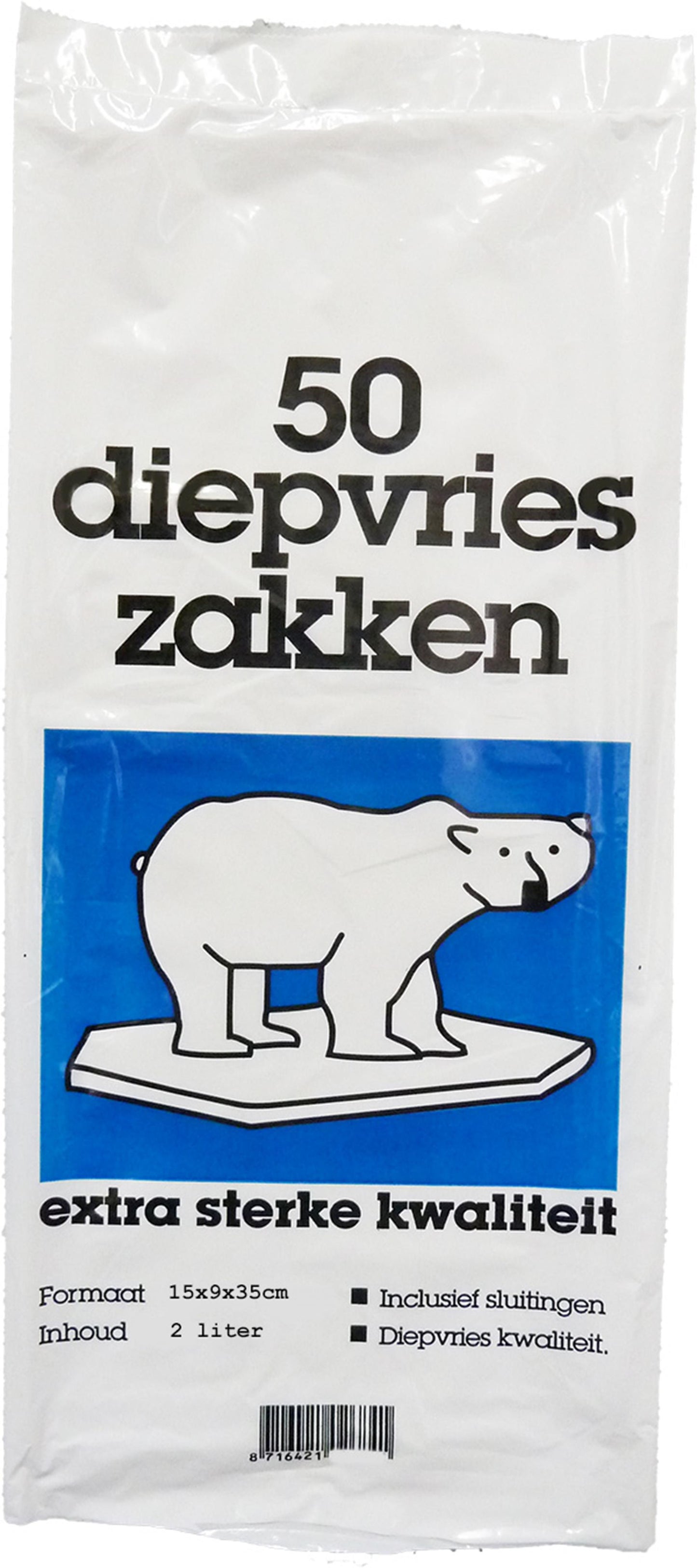 Ijsbeer diepvrieszakken 2,0l zak a 50 st