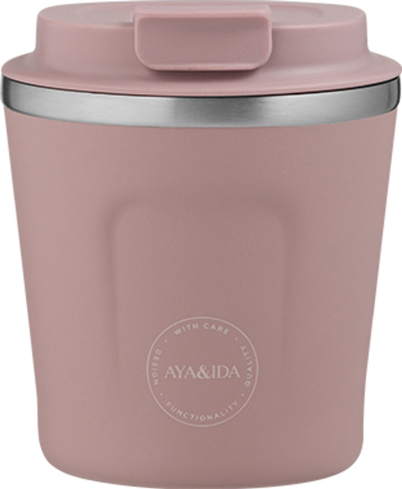 Aya ida aya ida - cup2go - taza de café - café para llevar - taza de viaje - llévala contigo - 240ml - rosa polvoriento nuevo