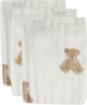 Jollein - salvietta per bebè orsetto idrofilo - cotone - 3 pezzi - salvietta per bebè, salviette idrofile -15x70 cm