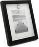 Zilverstad - memory fotolijst met ashouder 10x15 cm zwart