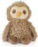 Peluche Conejitos junto al búho bayo - peluche - parpadea el búho - detalles bordados - 20 cm - marrón