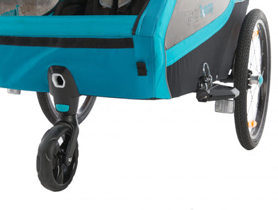 Mirage Tommy Children's Bike Cart - Marco de aluminio, Wielvering, Gordel de 3 puntos, azul, 2021