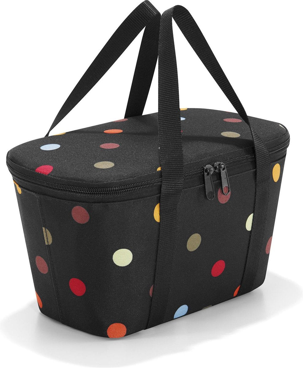 Reisenthel coolerbag xs koeltas lunchtas - maat xs - polyester met aluminium voering - 4 l - dots zwart;multi kleur