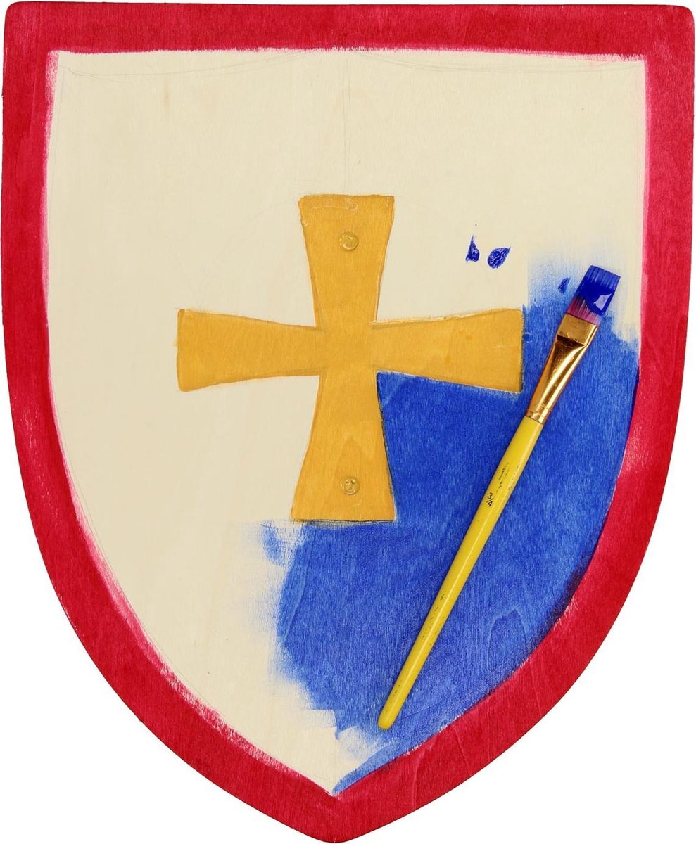 Playwood Wooden Shield con mango