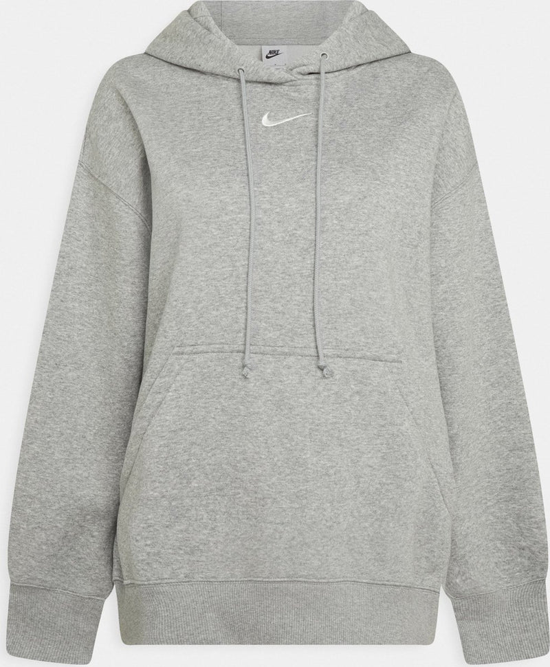 Nike w nsw phnx flc os po hoodie dames sporttrui - grijs - maat xl