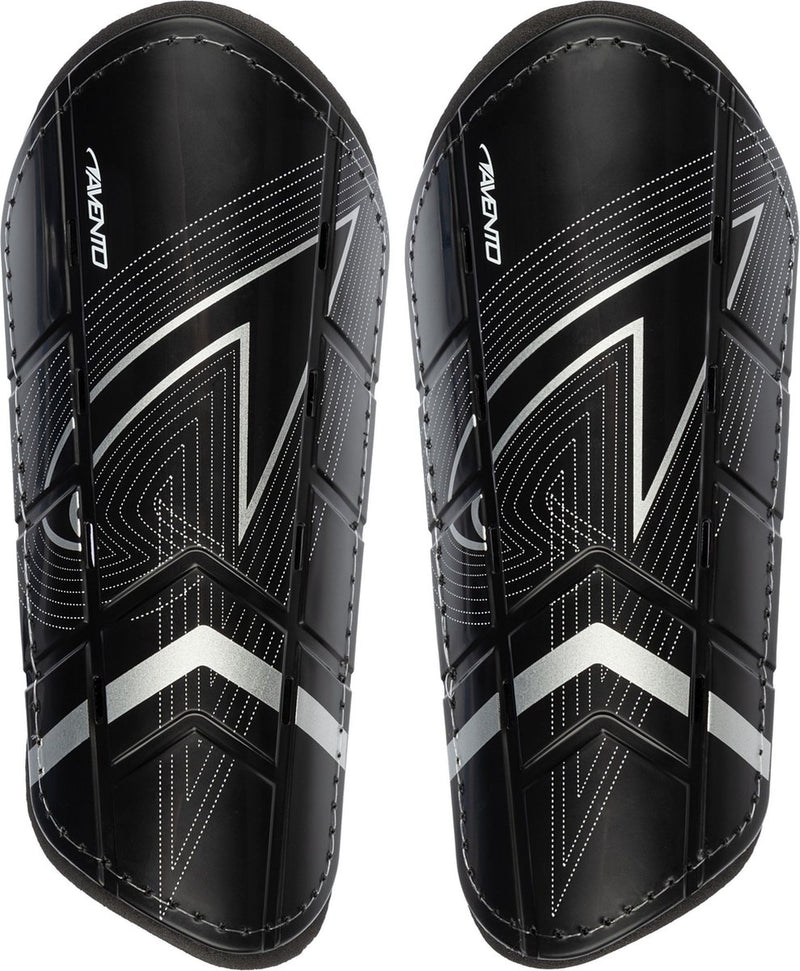 Espinilleras Avento - doble correa - negro - talla m
