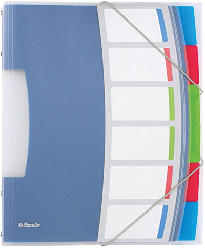 Esselte 624029 carpeta clasificadora azul | cloruro de polivinilo (PVC) multicolor a4