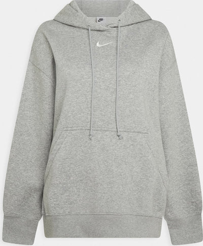 Nike w nsw phnx flc os po hoodie dames sporttrui - grijs - maat xs