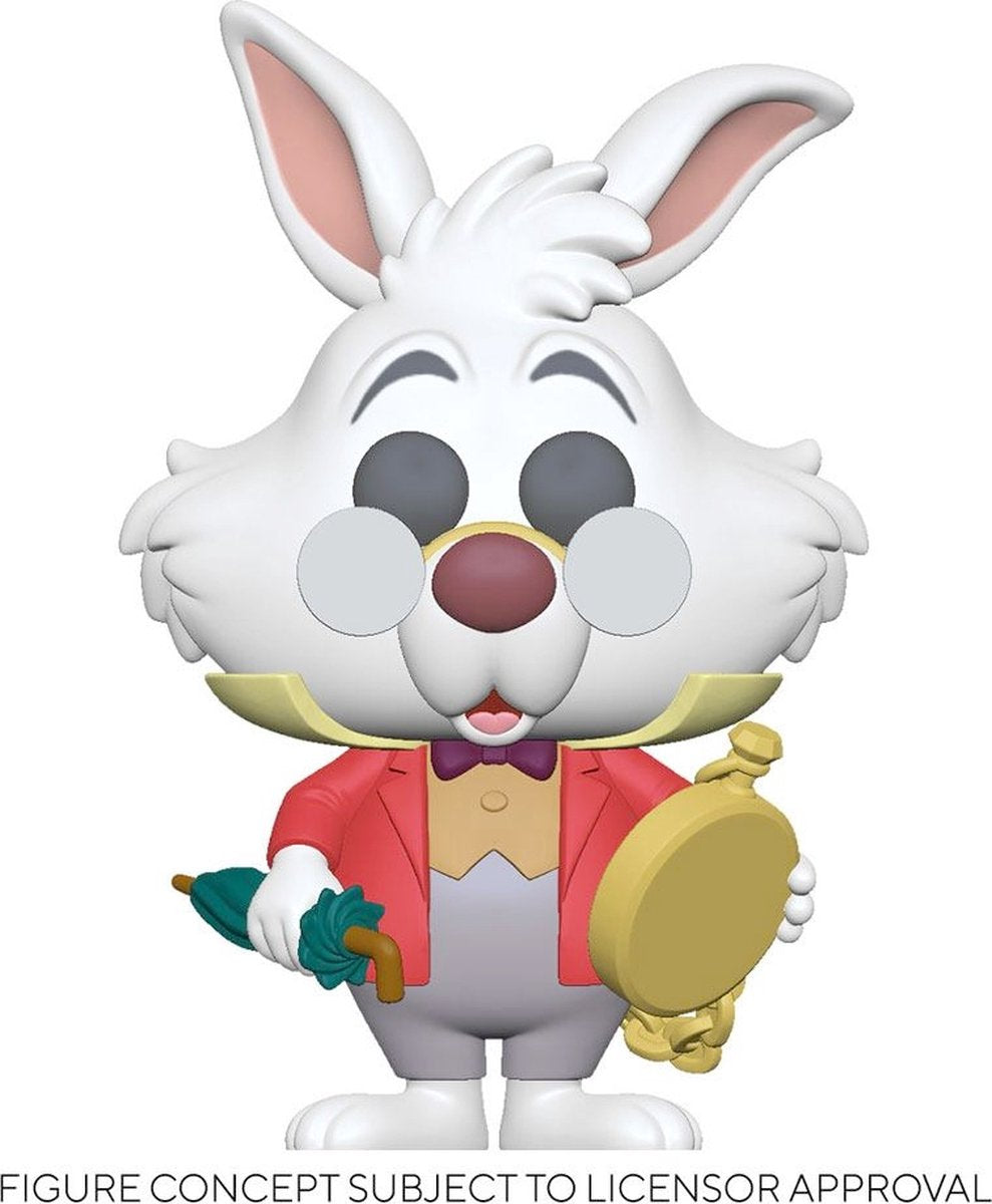 Disney funko alice in wonderland - pop! white rabbit with watch 9 cm collectible figure - multicolours