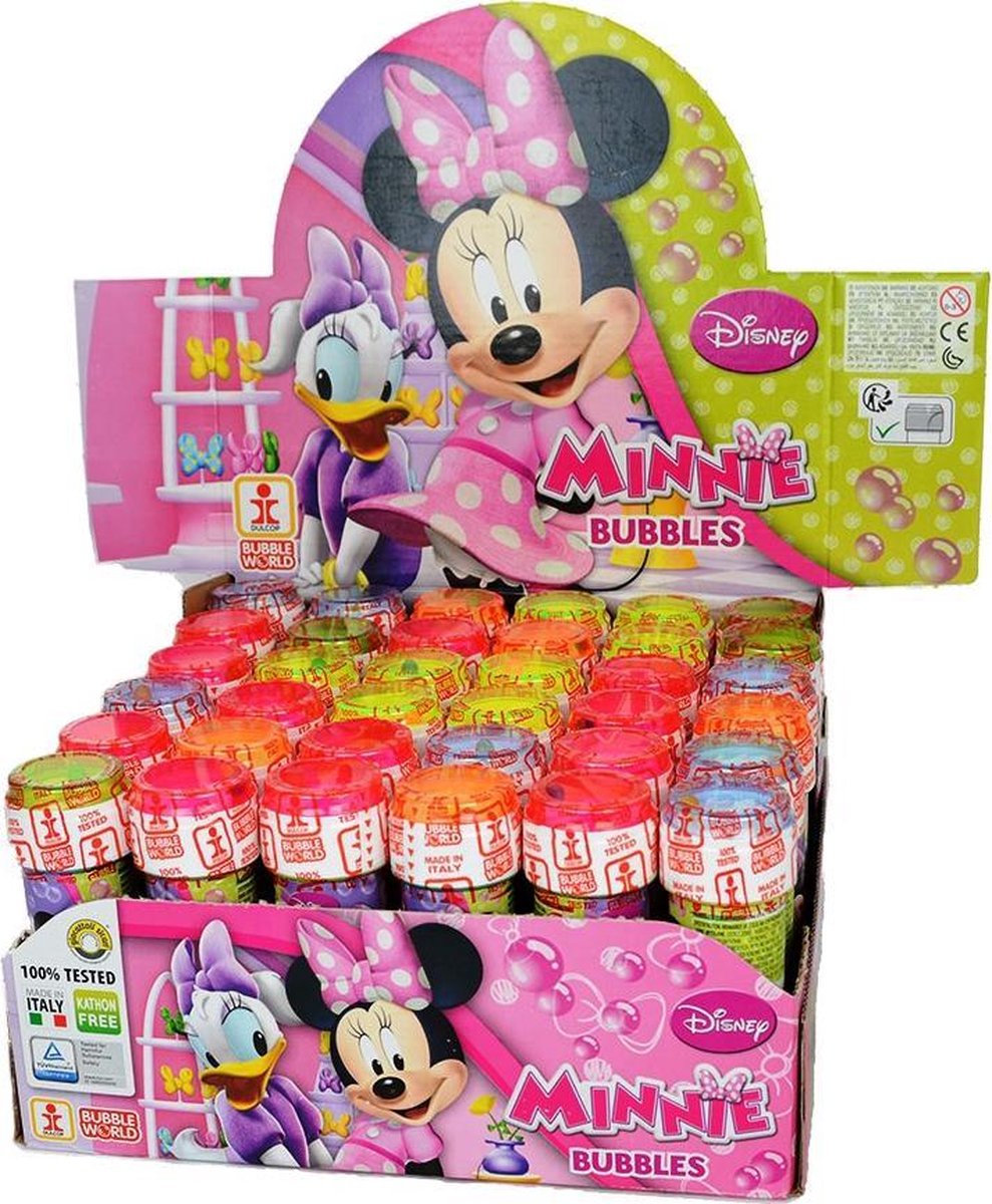 Soplador de burbujas disney minnie mouse 8 piezas