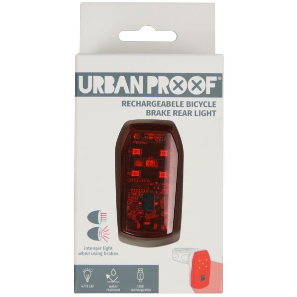 Luz de luz trasera de urbana recargable de luz de freno trasero