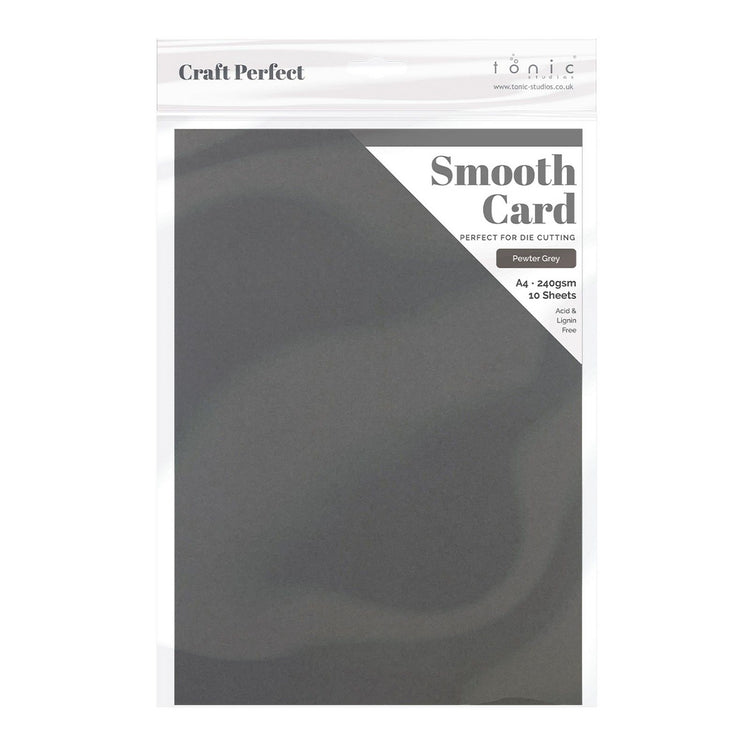 Craft perfect by tonic studios craft perfect • smooth card a4 240g pewter grey 5pcs