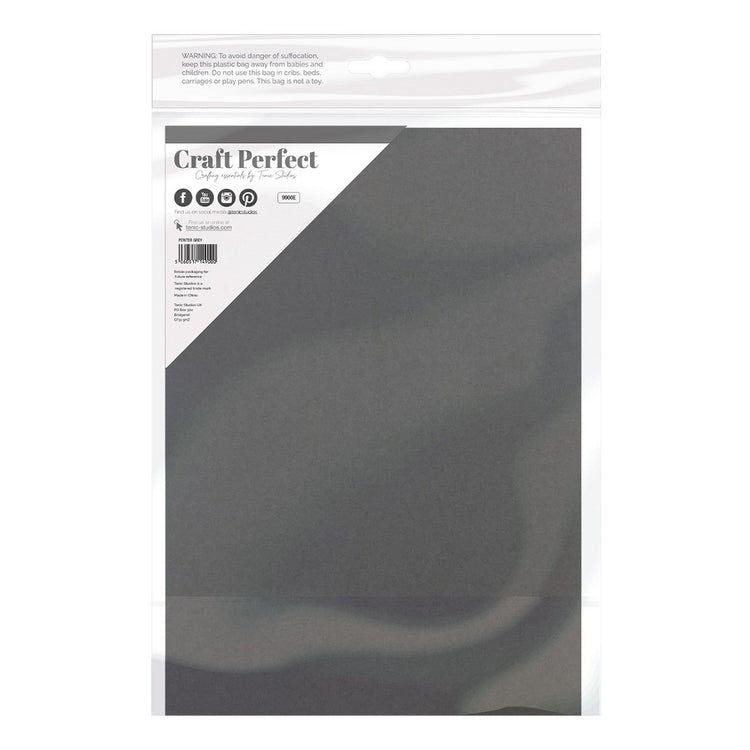 Craft perfect by tonic studios craft perfect • smooth card a4 240g pewter grey 5pcs