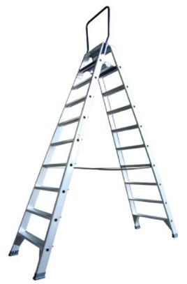ASC escalera doble dt-10 con soporte