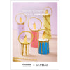 Cartolina aziendale Creativ, luci natalizie alla moda in carta crespa, A5, foglio 14,8x21 cm, 1 pezzo