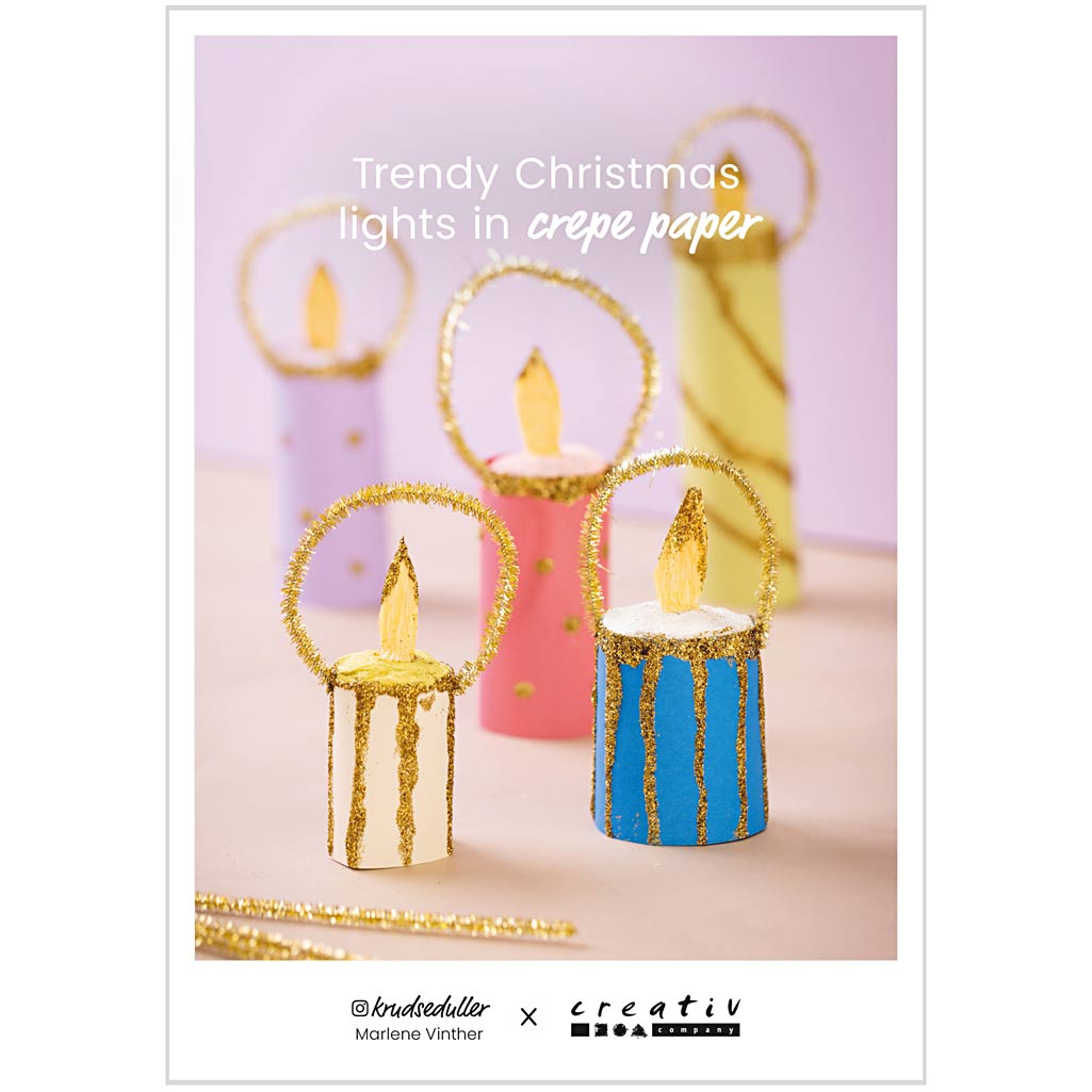 Postal de empresa Creativ, modernas luces navideñas de papel crepé, A5, hoja 14,8x21 cm, 1 unidad