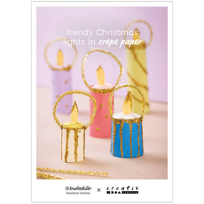 Postal de empresa Creativ, modernas luces navideñas de papel crepé, A5, hoja 14,8x21 cm, 1 unidad
