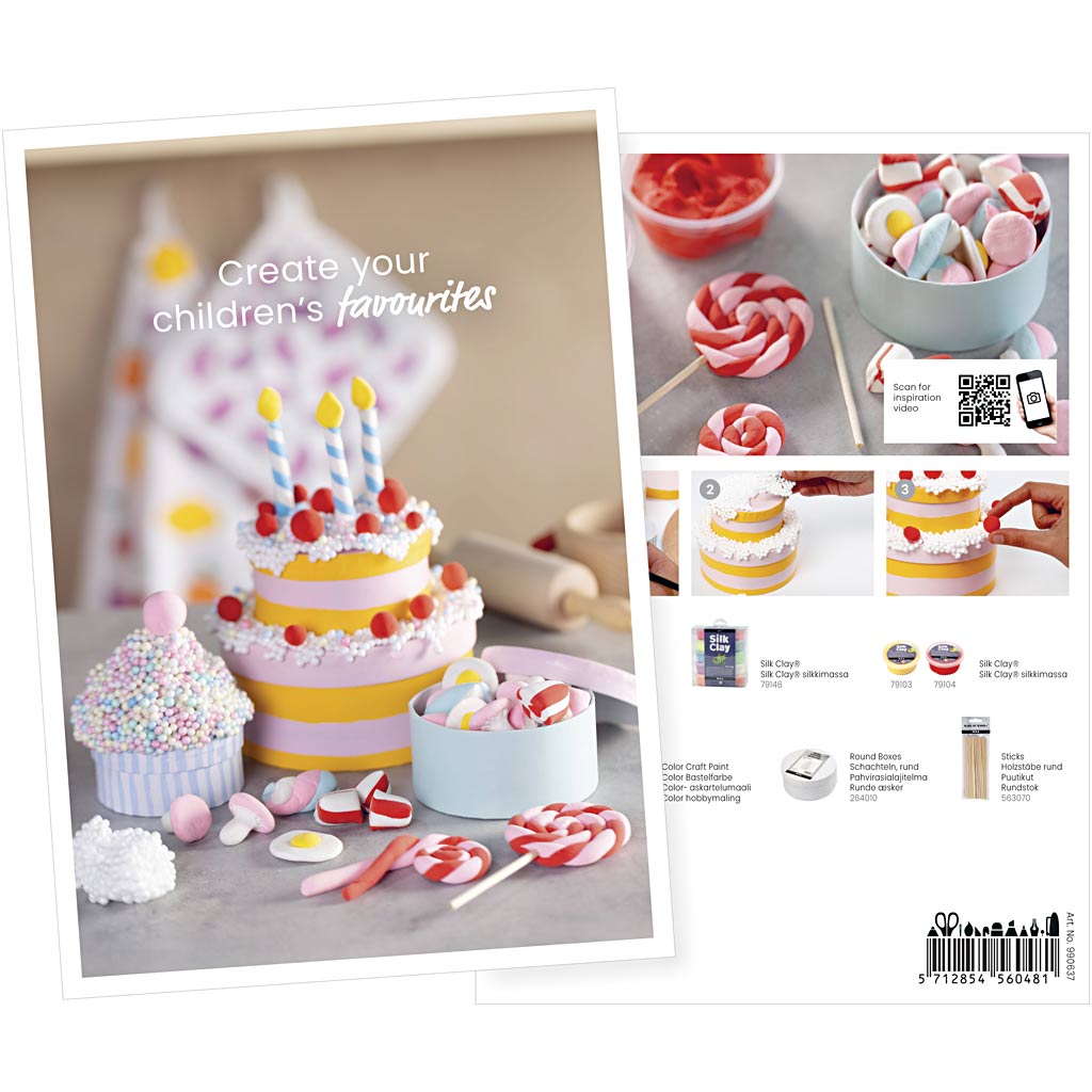 Postal de empresa Creativ, modelado, tartas y dulces, a5, hoja 14,8x21 cm, 1 unidad