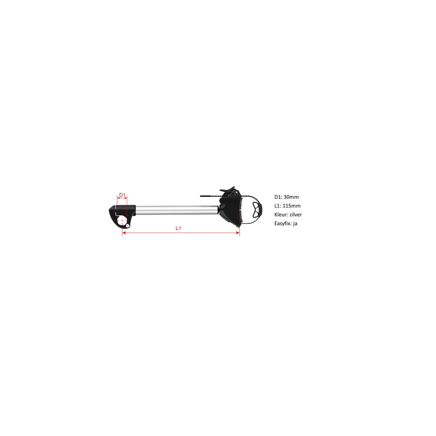 Pro-user framehouder 30mm afsluitbaar kort diamant i