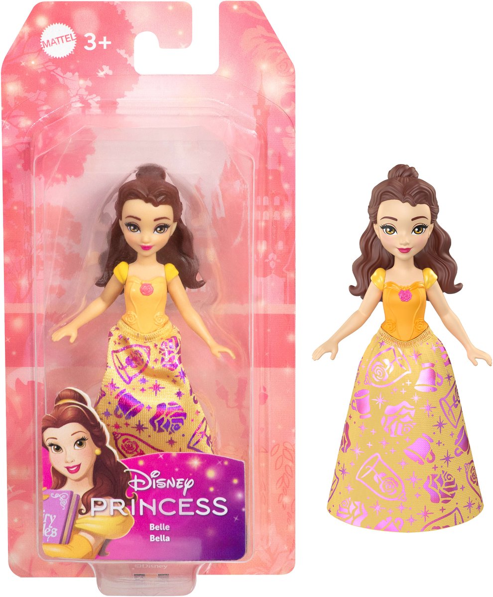 Disney Princess Belle Core bambola piccola, bambola piccola, donna, 3 anni, ragazzo/ragazza, 95,4 mm, 50 g