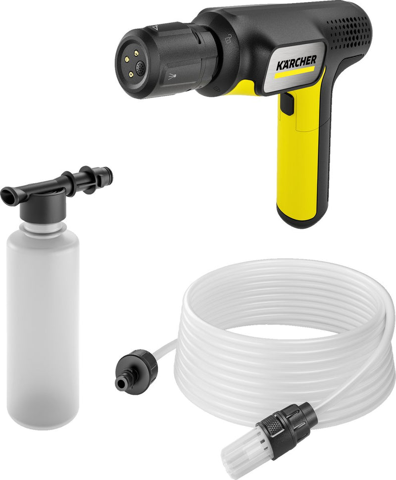 Kärcher oc handheld compact mobiele reiniger - draadloos - accu looptijd 30 minuten - 4-in-1 spuitlans - geschikt voor oa. fietsen - mountainbikes - tenten - kampeeruitrusting - kinderwagens - tuinset - speelgoed - bloembakken en outdoor