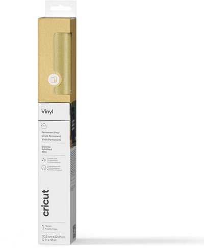 Cricut premium vinyl permanent with glow 30x120cm – gold