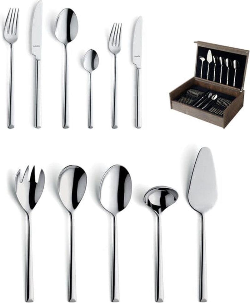 Set posate Amefa Ventura da 78 pezzi per 12 persone - argento