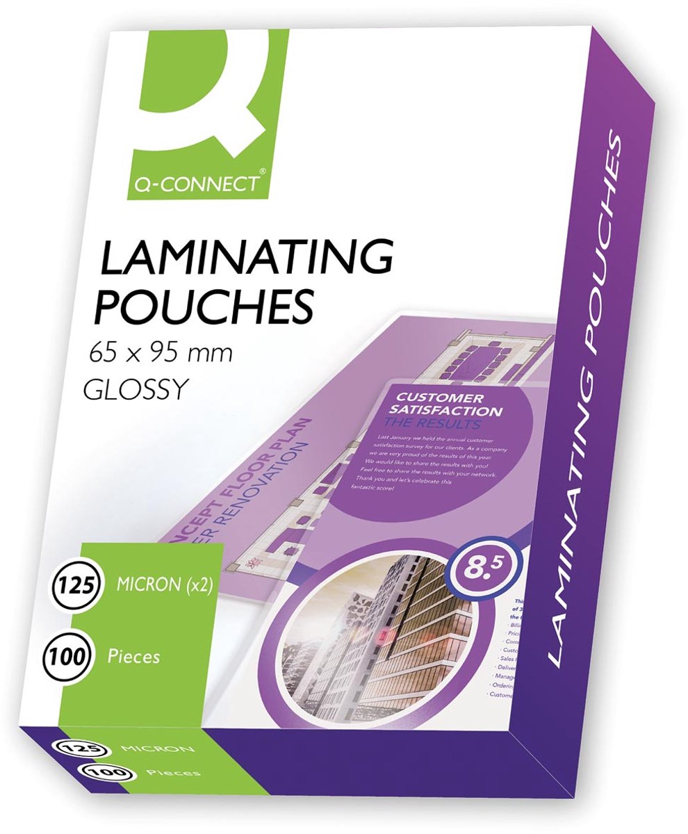 Busta di laminazione Q-connect 2x 125 micron 65x95mm 100 pezzi