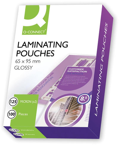 Bolsa para plastificar Q-connect 2x 125 micras 65x95mm 100 piezas