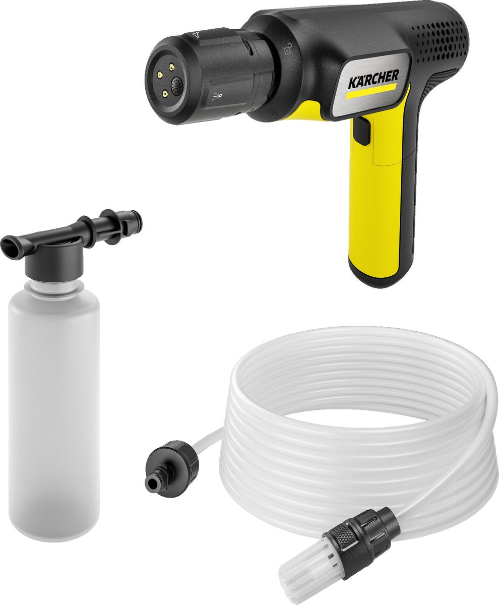 Kärcher oc handheld compact mobiele reiniger - draadloos - accu looptijd 30 minuten - 4-in-1 spuitlans - geschikt voor oa. fietsen - mountainbikes - tenten - kampeeruitrusting - kinderwagens - tuinset - speelgoed - bloembakken en outdoor