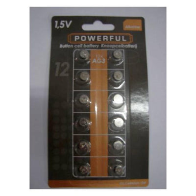 Pilas potentes pila de botón AG3 LR41 12 piezas