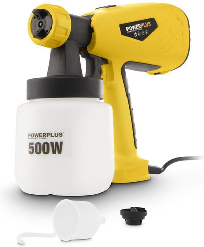 Pistola de pintura eléctrica Powerplus powx354 - pistola pulverizadora de pintura de 500 w de 800 ml - para imprimación, pintura, barniz, aceite y tinte