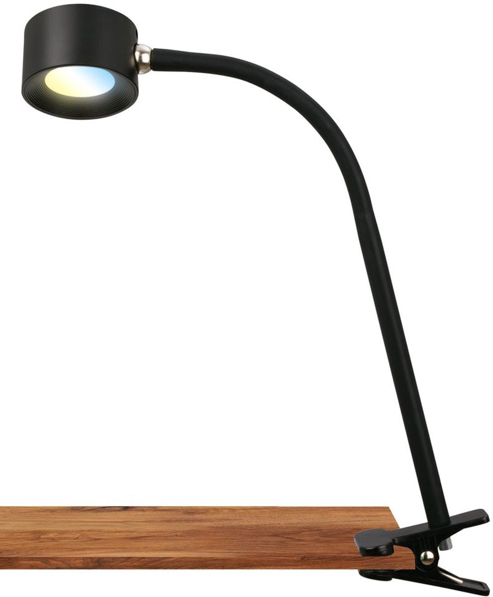 Briloner tari - lámpara de pinza recargable - lámpara de escritorio negra - luz de lectura giratoria - foco de pinza regulable - inalámbrico - para interior y exterior - ip44