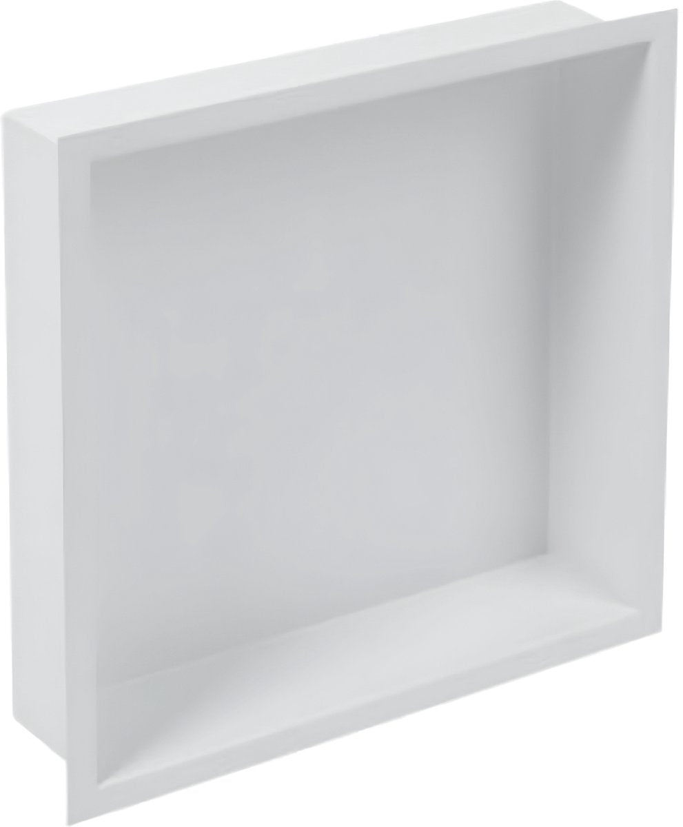 Plieger inbox inbouwnis - met flens - rvs - 30x30x7.5cm - wit